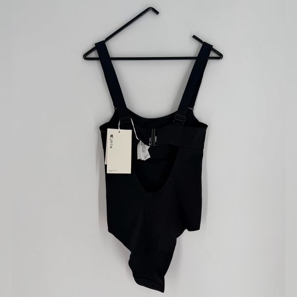 Cos Black Cut Out Scoop Neck One Piece Bandeau Swimsuit - Picture 5 of 8